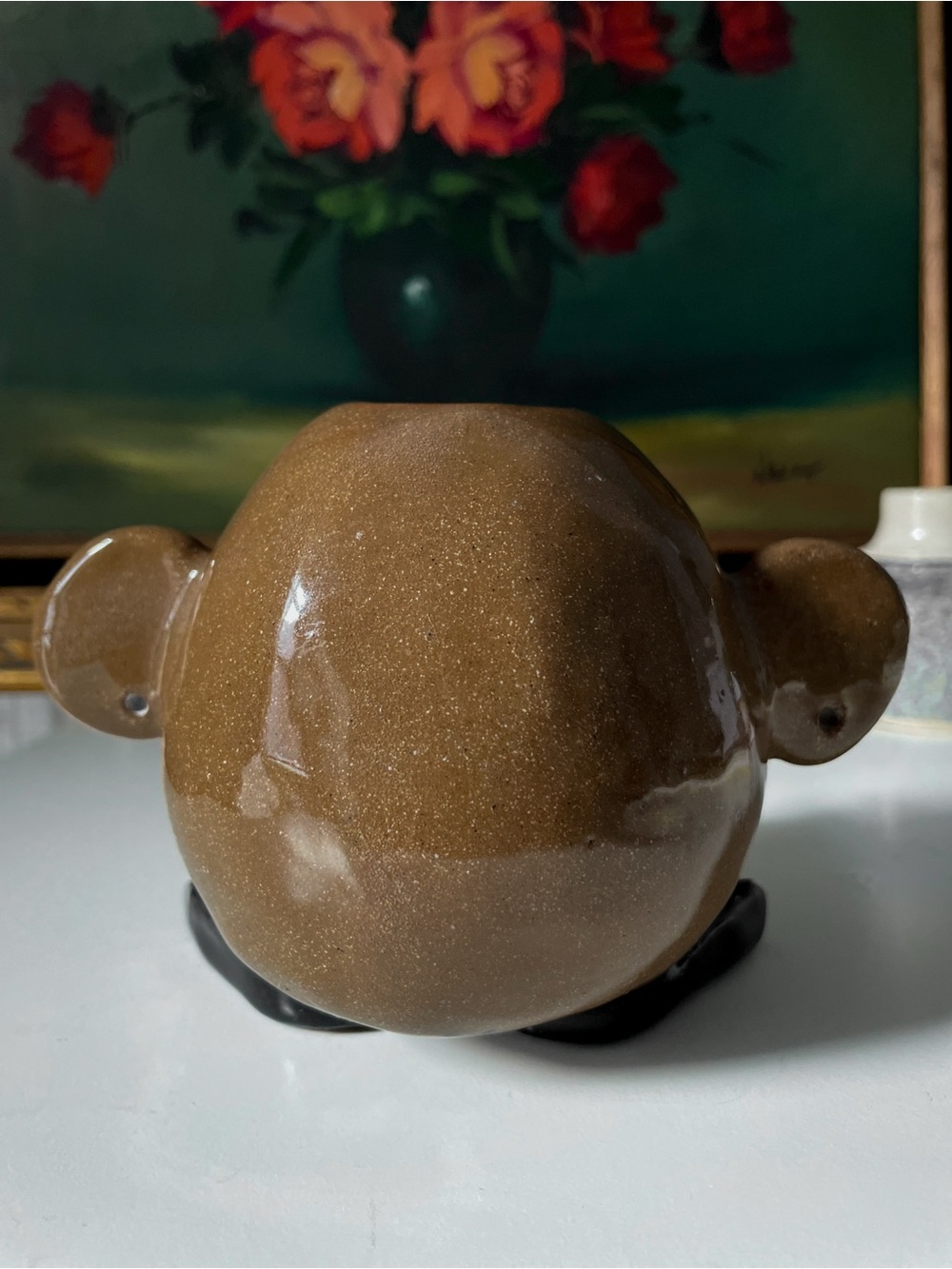 Studio Art Pottery Handmade Ugly Face Vessel Bud Vase/Candleholder - Picture 5 of 10